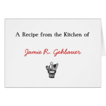 pot full of utensils, A Recipe from the Kitchen... Greeting Cards