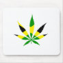 pot leaf jamaican flag mouse pads