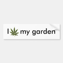 pot_leaf_tattoo, I     my garden Bumper Stickers
