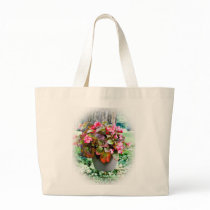 Pot of Begonias Canvas Bags