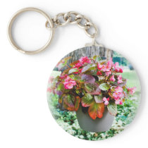 Pot of Begonias Keychains