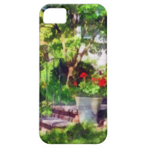 Pot of Geraniums Near Steps iPhone 5 Case