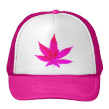 Pot rose casquette de camionneur