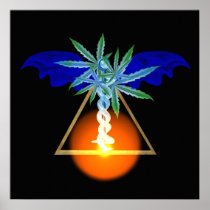 Pot Wings rise large gloss print