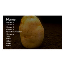 Potato on dirt business cards