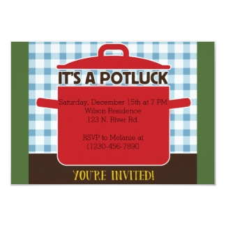 Potluck Invitation Template potluck 3 5 quot x 5 quot invitation card