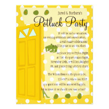 Potluck Party Custom Invitation