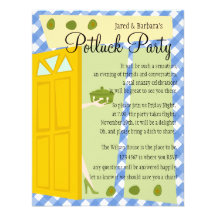 Potluck Party Personalized Announcement