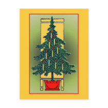 Potted Christmas Tree Post Cards