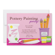 Pottery Painting Party Invitations