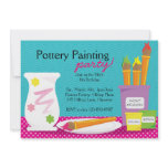 Pottery Painting Party Invitations
