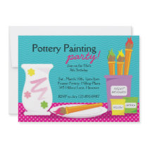 Pottery Painting Party Invitations