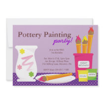 Pottery Painting Party Invitations