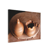 Pottery Stretched Canvas Print