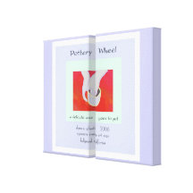 Pottery Wheel Haiku Art Mullion Compensation Panel Canvas Print