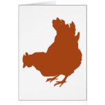 Poule [poulet, agriculteur, oeufs organiques] carte de vœux