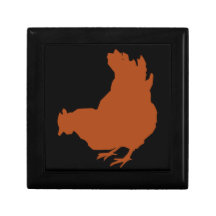Poule rouge de poulet boîte à souvenirs