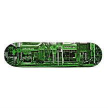 Poulet frit de drive-in en vert skateboards personnalisés
