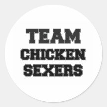 Poulet Sexers d'équipe Autocollants Ronds