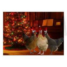 Poulets de Noël Cartes De Vœux