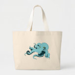 Poulpe bleu sac de toile