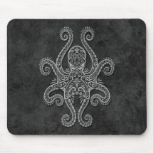 Poulpe en pierre foncé complexe tapis de souris