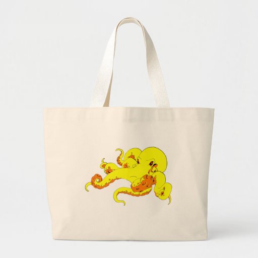Poulpe jaune sac de toile