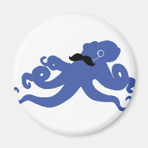 poulpe mustached avec un aimant de monocle