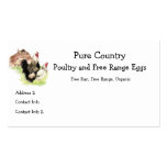 Poultry, Chicken Farm  Eggs Free Run, Organic Business Card Templates