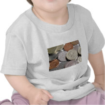 Pound coins t shirt