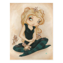 Poupée de chiffon de goth de vaudou cartes postales