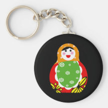 poupée russe mignonne d'emboîtement porte-clé