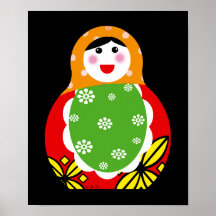 poupée russe mignonne d'emboîtement posters
