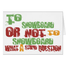 Pour faire du surf des neiges carte de vœux