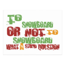 Pour faire du surf des neiges carte postale