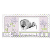 Pour l'atterrisseur de faire-part de bébé photocarte personnalisée