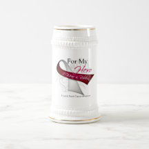 Pour mon héros je porte un Cancer de cou de tête d Mugs À Café