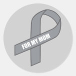 Pour mon ruban gris/argenté de maman (d'Awarness) Autocollants