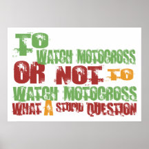 Pour observer le motocross poster