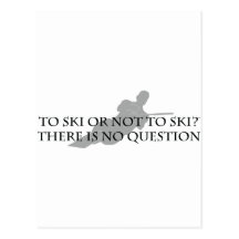 Pour skier ou ne pas skier (ski nautique) cartes postales