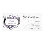 pourpre, certificat-primes chics noirs et blancs modèle de carte double