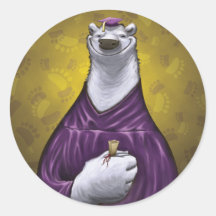 Pourpre d'autocollant de diplômé d'ours blanc