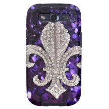 Pourpre de Fleur De Lis Sequins de bijou d'étincel