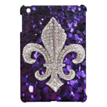 Pourpre de Fleur De Lis Sequins de bijou d'étincel