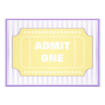Pourpre de jaune de fête d'anniversaire de film cartons d'invitation personnalisés