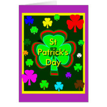 Pourpre de modèle d'UCreate du jour de St Patrick  Carte De Vœux