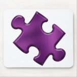 Pourpre de morceau de puzzle d'autisme tapis de souris