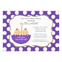 Pourpre d'invitation de baby shower de parapluie d