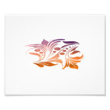 Pourpre et forme florale abstraite d'orange photographie