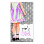 Pourpre génial de poupée Girly de fille de la CHRO Cartes De Visite Professionnelles